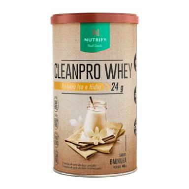 CLEANPRO WHEY PROTEIN ISOLADO BAUNILHA NUTRIFY 450G