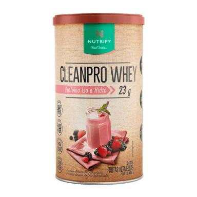 CLEANPRO WHEY PROTEIN ISOLADO FRUTAS VERMELHAS NUTRIFY 450G