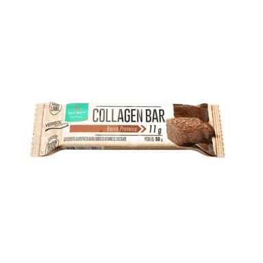 KIT 6X: BARRA DE PROTEíNA COLLAGEN BAR BROWNIE DE CHOCOLATE NUTRIFY 50G