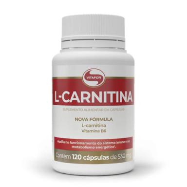 KIT 2X: L-CARNITINA 100% 530MG VITAFOR 120 CáPSULAS