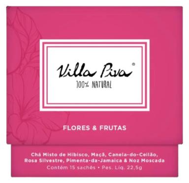 KIT 3X: CHá MISTO FLORES E FRUTAS VILLA PIVA 15 SACHêS