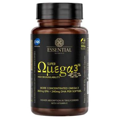 KIT 2X: SUPER ÔMEGA 3 TG ESSENTIAL NUTRITION 60 CáPSULAS