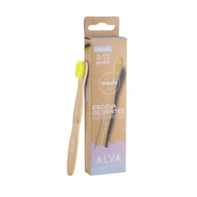KIT 2X: ESCOVA DENTAL BAMBU INFANTIL ALVA 1 UNIDADE