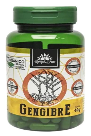 GENGIBRE ORGâNICO KAMPO DE ERVAS 90 CáPSULAS 350MG