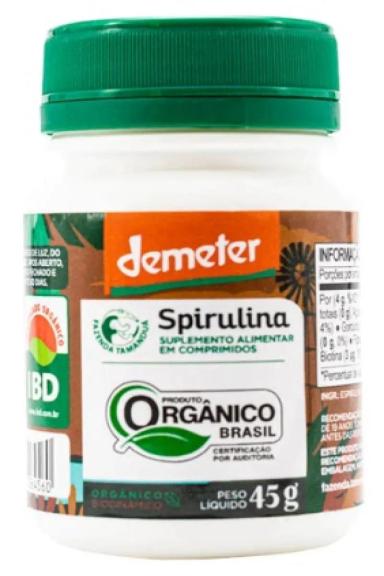 SPIRULINA ORGâNICA FAZENDA TAMANDUá 45G