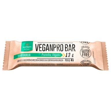 BARRA DE PROTEíNA VEGANPRO BAUNILHA E NIBS NUTRIFY 40G