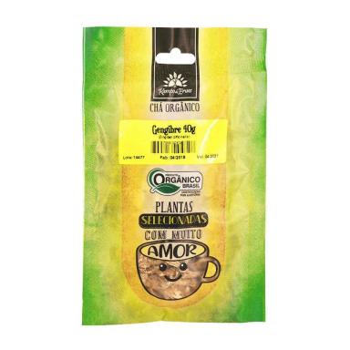 CHá DE GENGIBRE EM LASCAS ORGâNICO KAMPO DE ERVAS 40G