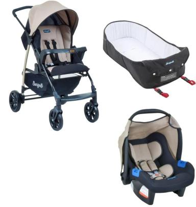 TRAVEL SYSTEM ECCO CAPUCCINO (BEGE) + NINHO PRAMETTE- BURIGOTTO