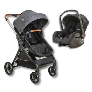 CARRINHO DE BEBE SPEEDY + BEBE CONFORTO CASULO CLICK (415Y) MELANGE GRAFITE - KIDDO