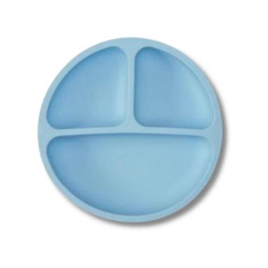 PRATINHO EM SILICONE COM VENTOSA AZUL - BUBA