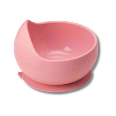 BOWL EM SILICONE COM VENTOSA ROSA - BUBA