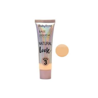 BASE LíQUIDA NATURAL LOOK NUDE 3 RUBLY ROSE 29 ML MéDIA COBERTURA - xpto