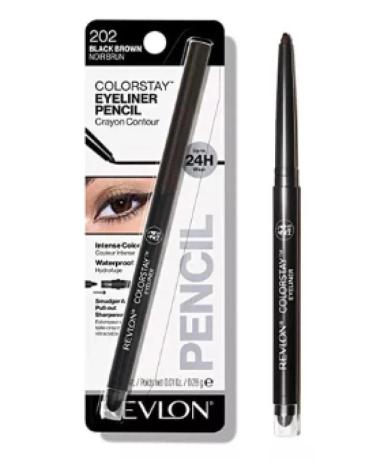 LáPIS PARA OLHOS COLORSTAY COR 202 BLACK BROWN REVLON 0,28G LáPIS DELINEADOR