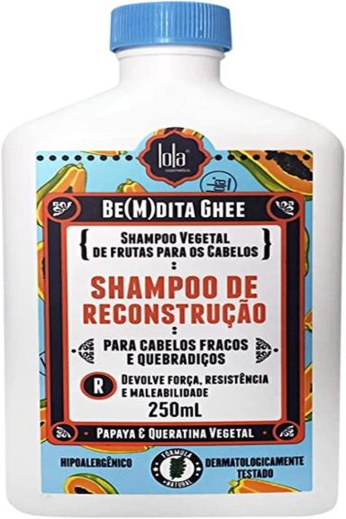 SHAMPOO DE RECONSTRUçãO BE(M)DITA GHEE 250ML LOLA COSMETICS