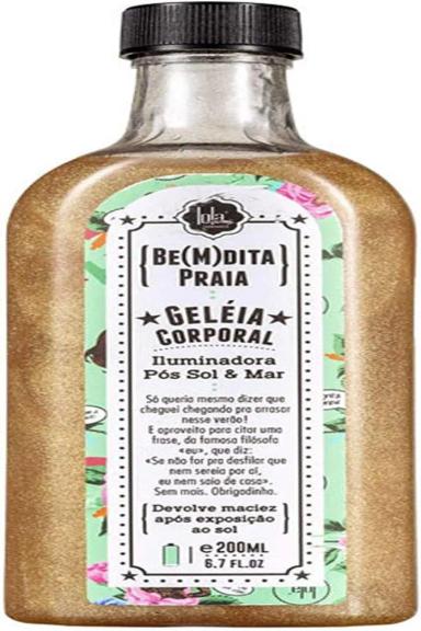 GELEIA CORPORAL BE(M)DITA ILUMINADORA PóS SOL E MAR 200ML LOLA COSMETICS