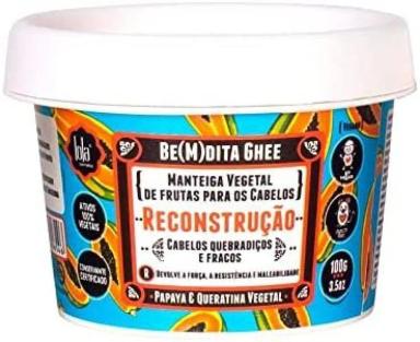 MáSCARA DE RECONSTRUçãO BE(M)DITA GHEE MAMãO100G LOLA COSMETICS