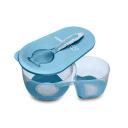 PRATO FUNDO COM DIVISóRIA E COLHER FUNNY MEAL AZUL MULTIKIDS BABY - BB053 BB053