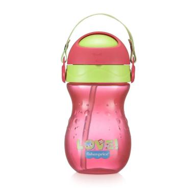 COPO COM CANUDO PLAYFUL BALLET 360 ML 12+M ROSA FISHER PRICE - BB1019 BB1019