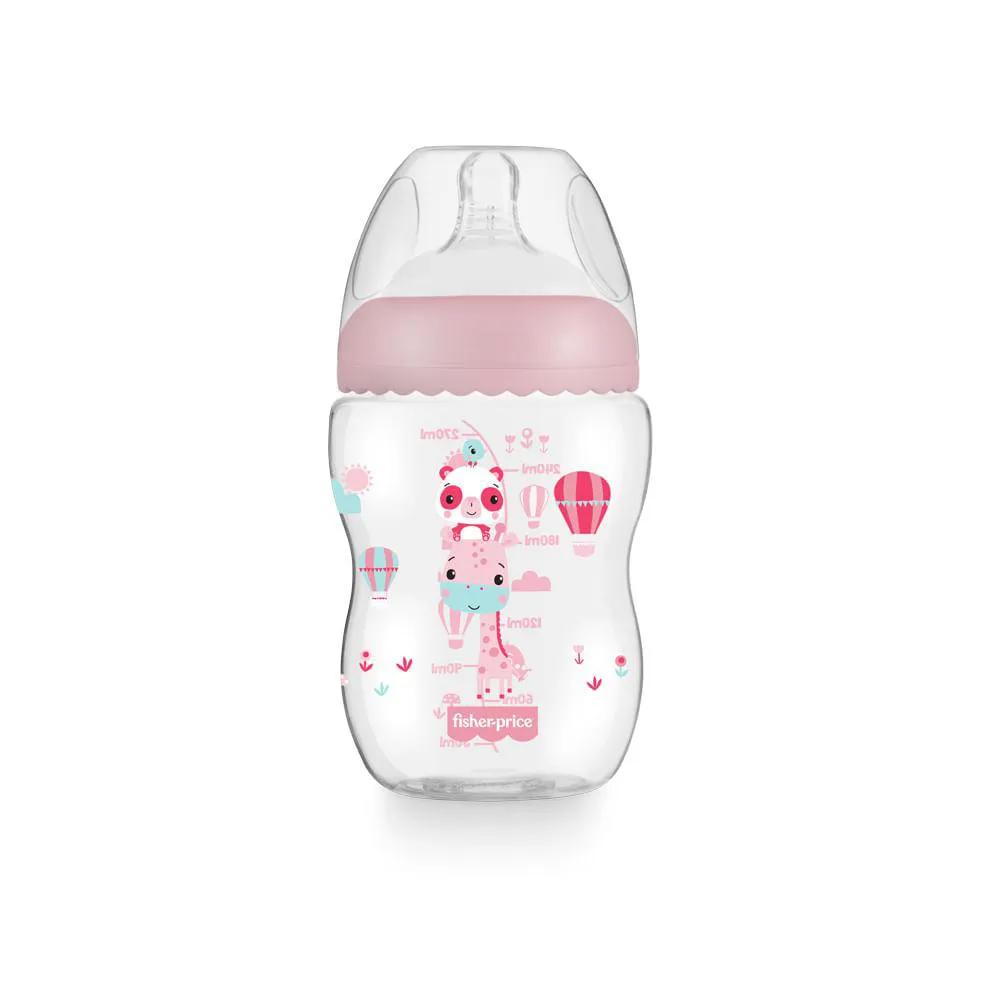 MAMADEIRA FIRST MOMENTS ROSA ALGODãO DOCE 270 ML +2 MESES FISHER PRICE - BB1027 BB1027