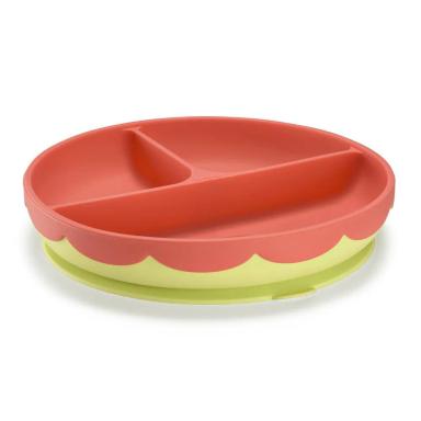 PRATO DE SILICONE COM DIVISóRIA E VENTOSA YUMMY! CORAL FISHER-PRICE - BB1190 BB1190