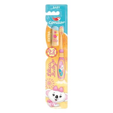 ESCOVA DENTAL EXTRAMACIA LILICA BABY CONDOR BABY CABEçA P GRáTIS CAPA PROTETORA