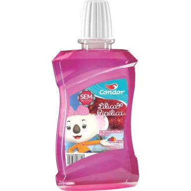 ENXAGUANTE BUCAL INFANTIL ZERO ÁLCOOL TUTTI FRUTTI LILICA RIPILICA CONDOR FRASCO 250ML