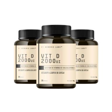 3X VITA D 2000UI (30 CáPSULAS) - GENERIC LABS