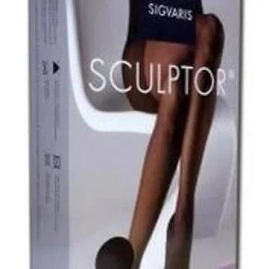 MEIA CALçA ANTICELULITE SCULPTOR - PRETA OPACA - SIGVARIS Curta - Média