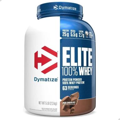 WHEY PROTEIN ELITE 100% POWDER 2,3KG 5LBS DYMATIZE Rich Chocolate