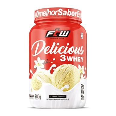 DELICIOUS 3 WHEY PROTEIN 900G FTW Creme DE Avelã