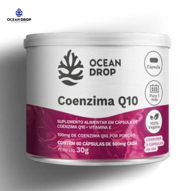 COENZIMA Q10 E VITAMINA E 500MG 60 CAPSULAS OCEAN DROP Natural