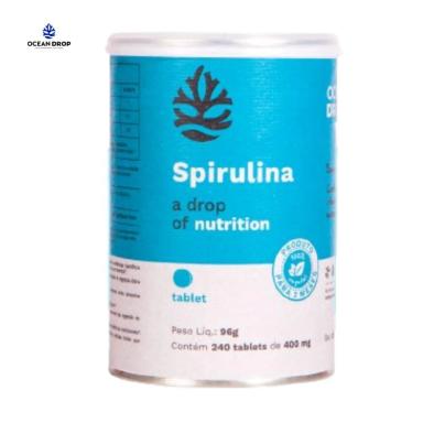 SPIRULINA 400MG 240 TABLETES OCEAN DROP Natural