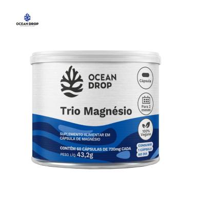 TRIO MAGNéSIO 720MG 60 CAPSULAS OCEAN DROP Natural