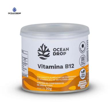 VITAMINA B12 500MG 60 TABLETES OCEAN DROP Natural