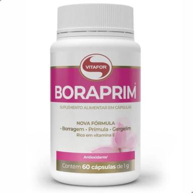 ÓLEO DE PRíMULA BORAPRIM 1000MG 60 CAPSULAS VITAFOR SEM Sabor