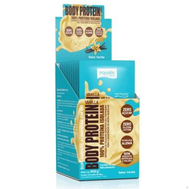 BODY PROTEIN 100% ISOLADO CAIXA 10 SACHêS 20G EQUALIV Baunilha