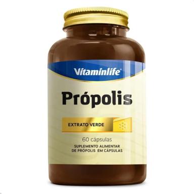 EXTRATO DE PRóPOLIS VERDE 60 CAPSULAS VITAMINLIFE Natural