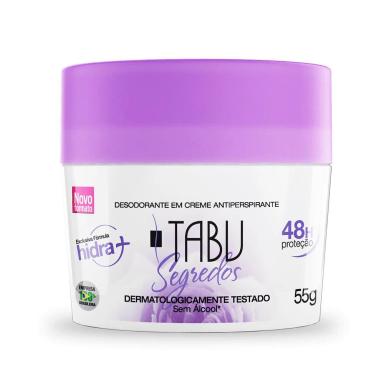 DESODORANTE CREME ANTITRANSPIRANTE TABU SEGREDOS 55G
