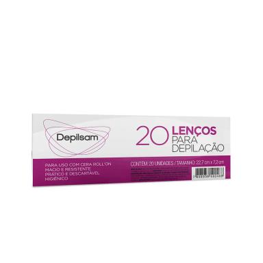 LENçOS PARA DEPILAçãO DEPILSAM 20 FOLHAS