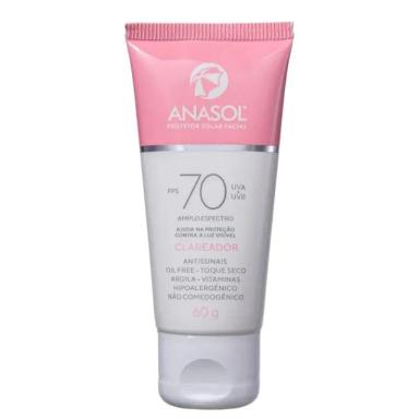 PROTETOR SOLAR FACIAL ANASOL CLAREADOR FPS 70 60 G