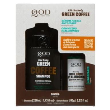 KIT SHAMPOO CAFé VERDE 220 ML + SERUM FACIAL COM ÁCIDO HIALURôNICO 60 G