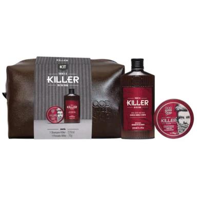KIT KILLER ( NECESSAIRE + SHAMPOO 220 ML + POMADA 70 G )