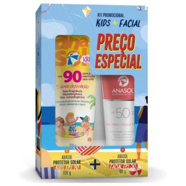 KIT ANASOL KIDS (PROTETOR FPS 90 - 100 G + PROTETOR FACIAL FPS 50 - 60 G)
