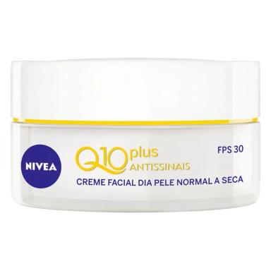 NIVEA Q10 PLUS CREME FACIAL ANTISSINAIS DIA PELE NORMAL A SECA FPS30 50G