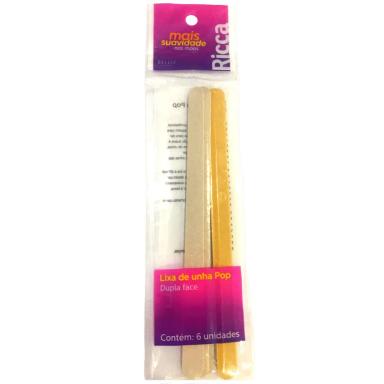 RICCA LIXA DE UNHA POP DUPLA FACE COM 6UND
