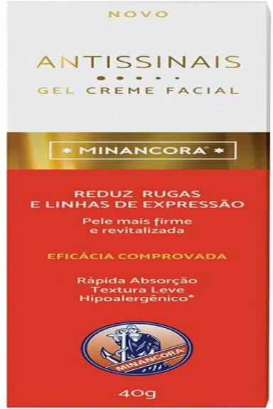 MINANCORA ANTISSINAIS GEL CREME FACIAL 40G