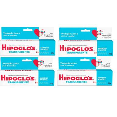 KIT 4 HIPOGLOS TRANSPARENTE CREME PREVENTIVO ASSADURA  30G