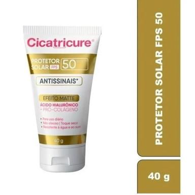 PROTETOR SOLAR CICATRICURE MATTE ANTISSINAIS FPS50 40G