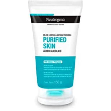 GEL DE LIMPEZA FACIAL NEUTROGENA PURIFIED SKIN áCIDO GLICóLICO PELE OLEOSA 150G