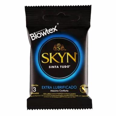 PRESERVATIVO BLOWTEX SKYN - SENSAçãO NATURAL EXTRA LUBRIFICADO C/3